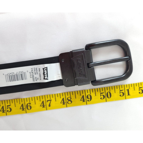 Levi's Reversible Casual Belt Coated Leather Mens XL 42-44 Brown/Black - Picture 4 of 8
